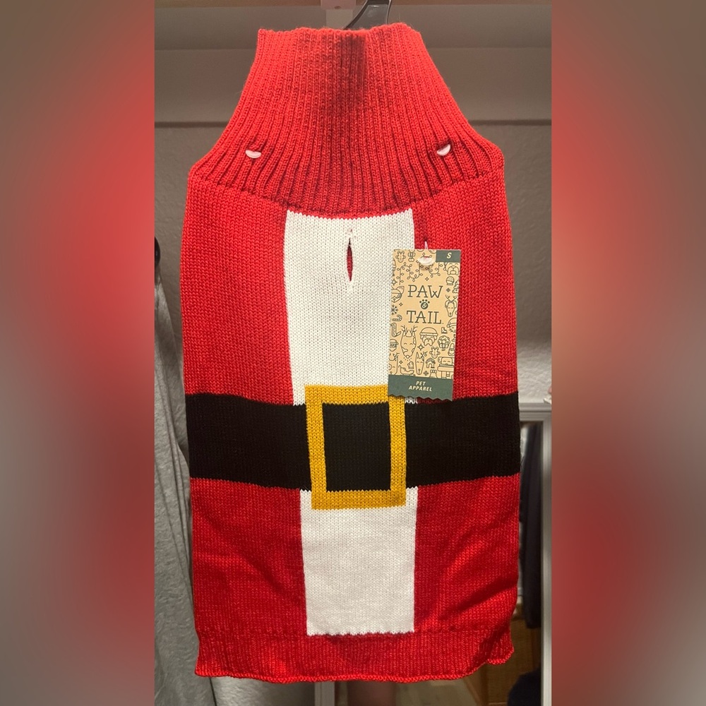 Red Santa Sweater for Dog